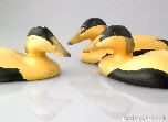 Eider ducks - sea duck & saw bill duck carvings 